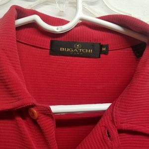 Mens Bugatchi Short Sleeve Button Down Medium